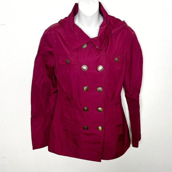 Hurley red-pink trench coat. Size Small - Picture 1 of 3